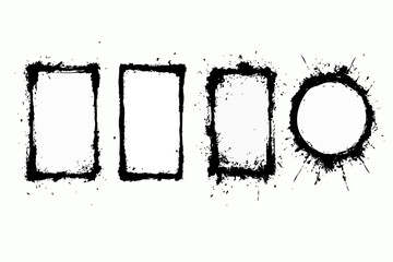 Grunge Frame Vector Rough Textured Border for Graphic Design and Artistic Backgrounds
