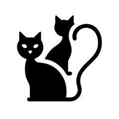  black cats halloween icon