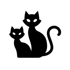  black cats halloween icon
