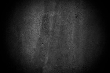 Old wall texture cement dark black gray background abstract grey color design are light with white gradient background.