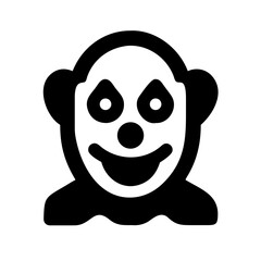 creepy clown halloween icon