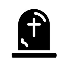 Obraz premium gravestone halloween icon