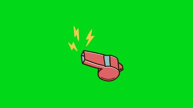 whistle on green screen