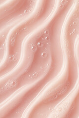 Stunning Elegant Pink Fluid Waves Featuring Bubbles and a Smooth Texture for Aesthetic Appeal