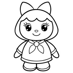 little princess isolated on transparent background, Cute queen illustration, baby girl illustration