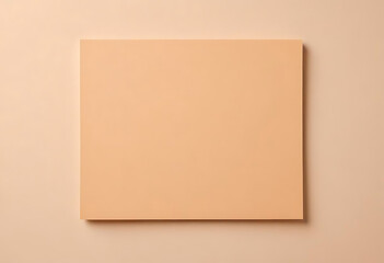 Orange Rectangular Panel on Beige Background