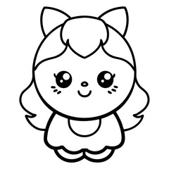 little princess isolated on transparent background, Cute queen illustration, baby girl illustration