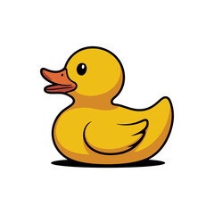 Playful Rubber Duck: A delightful illustration of a cheerful rubber duck, radiating joy and fun, ready to bring a smile to anyone's face.