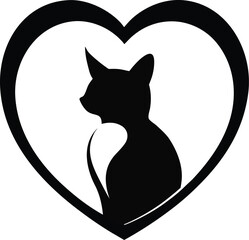 cat and heart