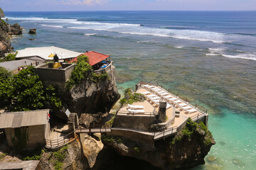 beautiful landscape of the attic on the cliff of Suluban Beach in Bali