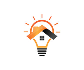 House Bulb Innovation design logo illustration