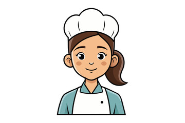 Culinary Professional in Uniform: A charming culinary professional, donning a crisp uniform, embodies expertise and passion for the culinary arts, ready to create exquisite dishes.