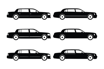 Fleet of Elegance: A selection of sleek, black luxury vehicles. Displaying the essence of style and sophistication. 