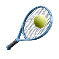 Tennis Ball and Racket: A tennis ball sits within a racket. This image encapsulates the spirit of athletic competition and the joy of a match.