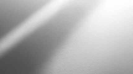White background with soft shadow and blur for overlay effect. Abstract white light and shadow on grey wall texture, minimalist and realistic 3D render with subtle depth and detail