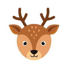 Fototapeta premium Adorable Cartoon Deer Vector Illustration for Kids and Forest Animal Themes
