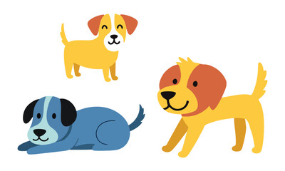 Obraz premium beautiful cute cartoon funny dog,breed,puppy vector design on white background.