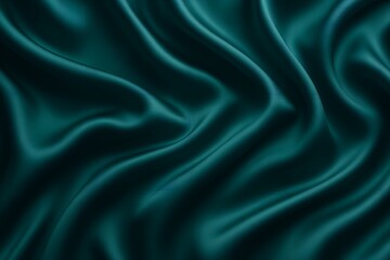 Fototapeta premium Teal Silk Fabric Texture Background