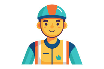 Smiling Engineer: A cheerful engineer in a helmet, radiating confidence and competence, is ready to lead your construction project to success.