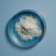 Calcium carbonate formed from calcium oxide and carbon dioxide is created in a petri dish.