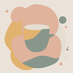 Abstract colourful card background, Minimalist poster with Modern summer and spring design 