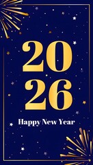 Welcome 2026: A Dazzling New Year Banner Design