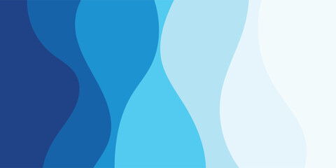 Blue Curved Abstract Business Background with White Space for Corporate Banner or Presentation