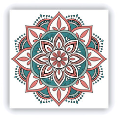 Close-up of hand coloring intricate mandala design with colored pencil, showcasing detailed artwork and creative process, representing relaxation, mindfulness, and artistic expression
