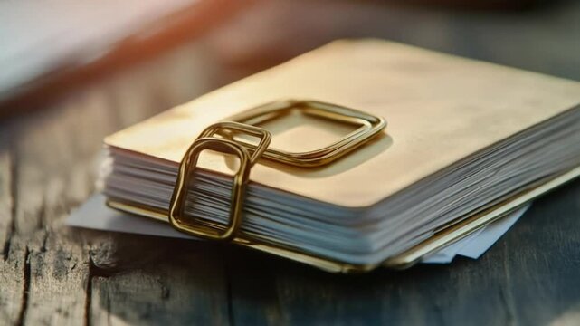 Elegant gold notebook with unique clasp