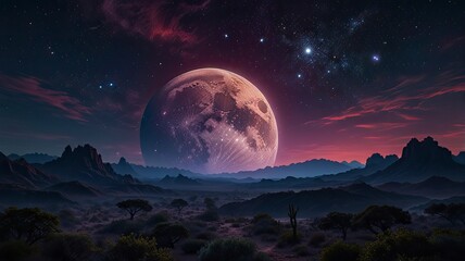 Fototapeta premium moon over the earth