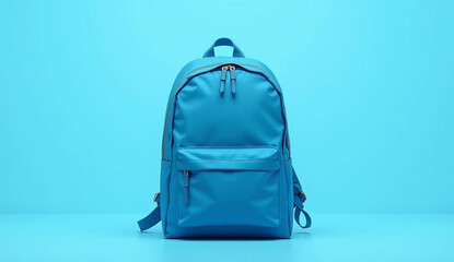 blue plastic bag on white background