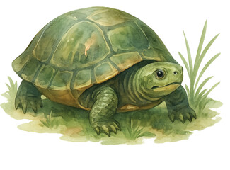 Thai_Freshwater_Turtle_Watercolor