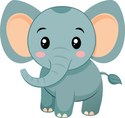 Naklejka premium Cute Baby Elephant Vector