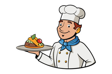 Culinary Maestro's Delight: A skilled chef presents a gourmet dish with finesse, showcasing culinary artistry and passion for fine dining.