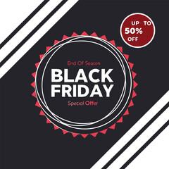 Black friday special offer up to fifty percent off end of season sale