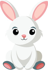 Obraz premium White Bunny Rabbit Vector