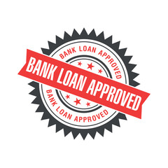 Obraz premium Bank Loan Approved Letter Rubber Stamp Template