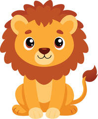 Fototapeta premium lion cartoon isolated on white