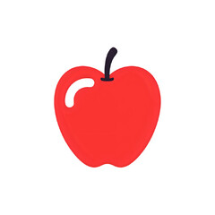 Vibrant Red Apple: A Simple, Bold Graphic