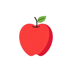 Crisp Red Apple Illustration: A Vibrant Fruit Graphic