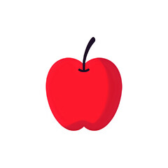 Red Apple: Minimalist Fruit Illustration, Perfect for Branding & Design Projects
