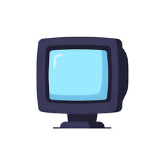 Retro Television Cartoon Illustration: Vintage TV Screen Graphic Element