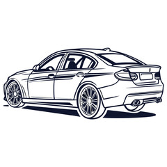 Fototapeta premium black sports car