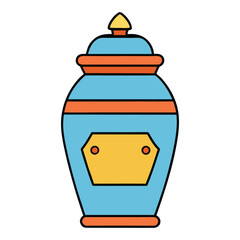 A columbarium jar is a small, often ornate container designed to hold cremated ashes, serving as a respectful and compact memorial for loved ones.
