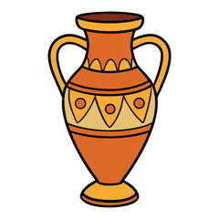 A kyathos is an ancient Greek pottery vase with a tall, narrow body and a high, looping handle—used for scooping and pouring liquids like wine or water.
