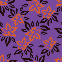 Exotic hand drawn flowers, seamless patterns with floral for fabric, textiles, clothing, wrapping paper, cover, banner, home decor, abstract backgrounds