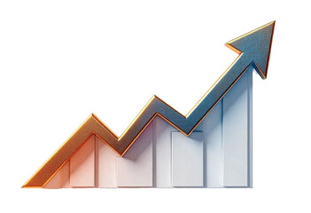 business graph with arrow