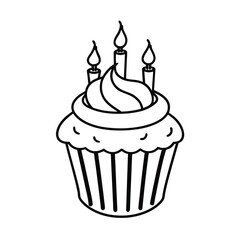 vector illustration of cupcake