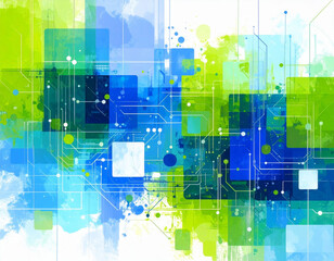 Abstract circuit board futuristic technology processing background 