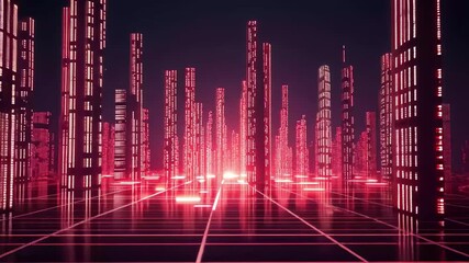 Exploring the vast landscape of binary codes with glowing elements in a minimalistic digital environment, Binary symbols coding and computing concept Minimal - Powered by Adobe